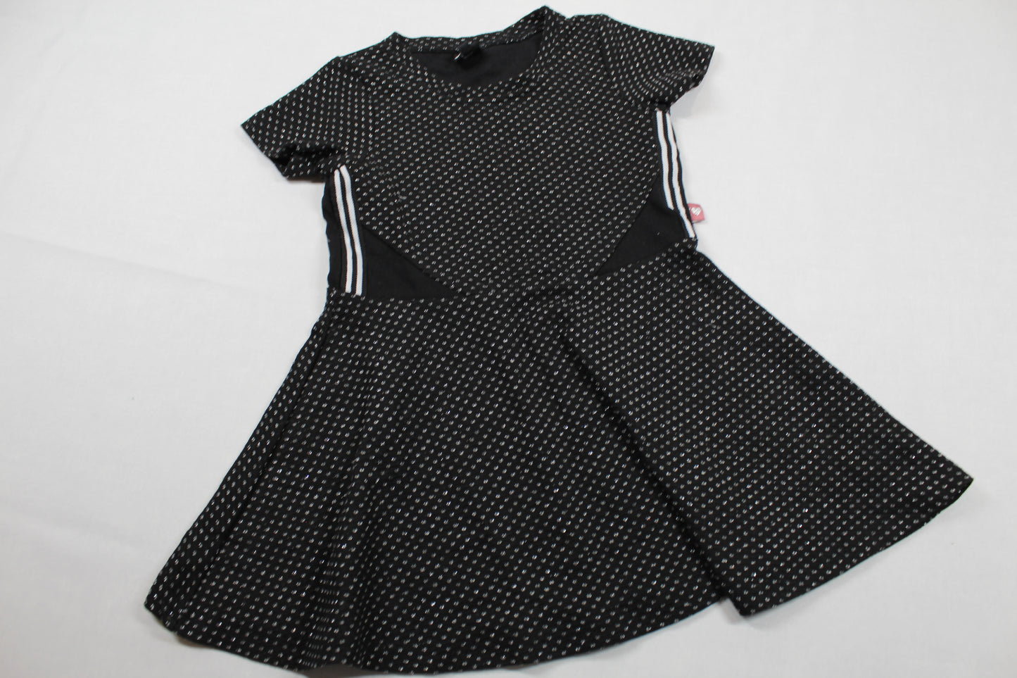 Set Schwarzes Kleid Rosa Blumenkleid Mädchen 110
