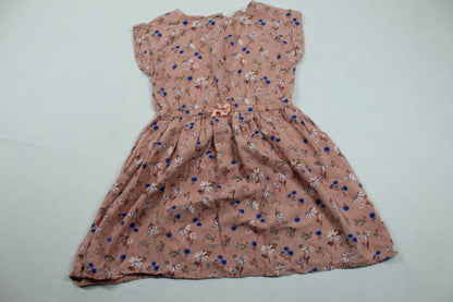 Set Schwarzes Kleid Rosa Blumenkleid Mädchen 110