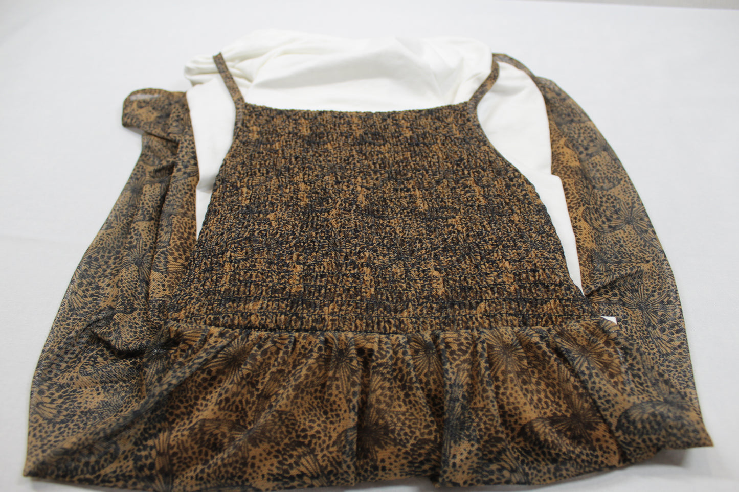 Leichte Sommerkleidung , Kleid kombiniert Langarmshirt sehr gefragt Mädchen 146/152