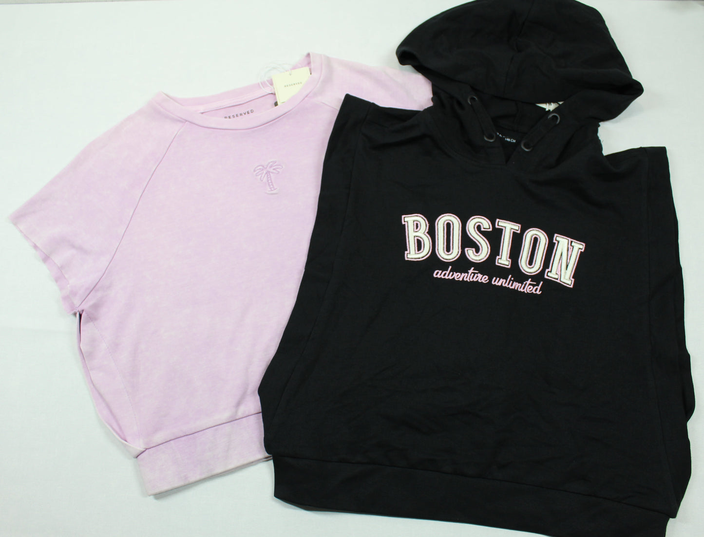 Set Sommerkleider T-Shirt mit Kapuze T-Shirt pink 146/152 Mädchen
