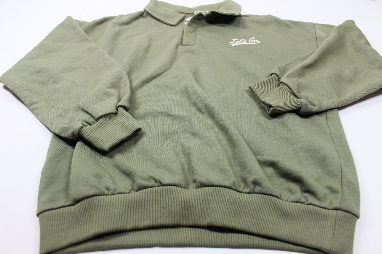 Alltags Pullover grün mit Kragen Mädchen 146/152