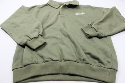 Alltags Pullover grün mit Kragen Mädchen 146/152