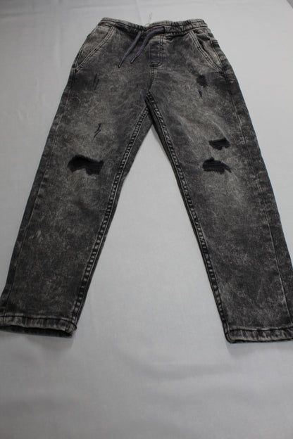 Set Stylische Kombi Jeans schwarzes T-Shirt mit Kapuze Mädchen, sehr gefragt 122/128