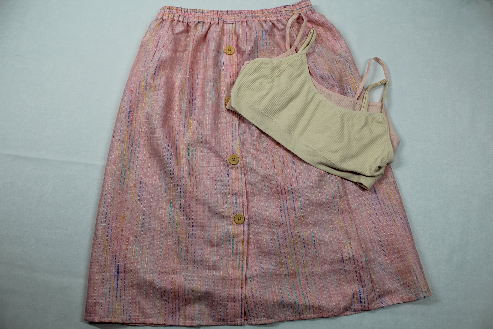 Set rosa Rock Uni Tops Mädchen A-Ware 158/164