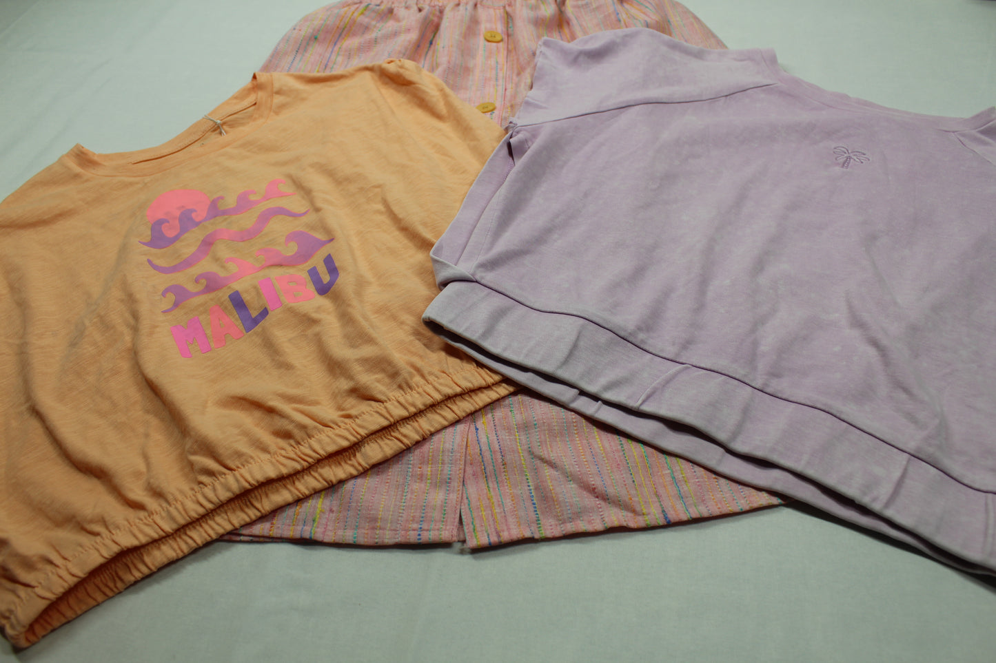 Set rosa Rock Uni orange lila T-Shirts Mädchen 158/164 A-Ware