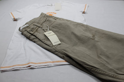 Sommerset kurze beige Jeans T-Shirt weiß Jungs Better Quality 158/164