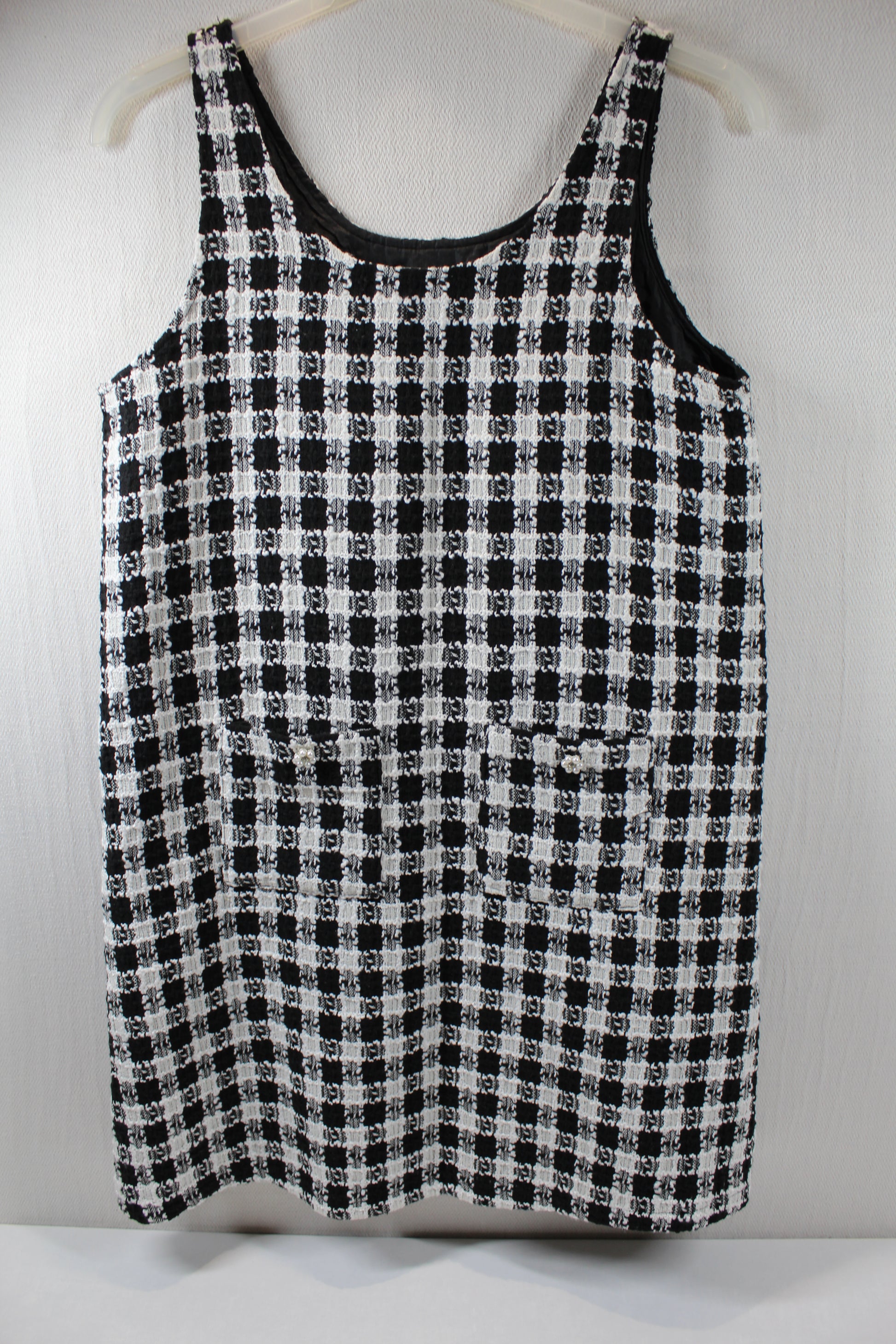 Schwarzweiß kariertes Kleid Mädchen Better Quality 158/164