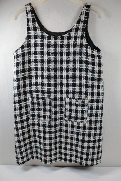 Schwarzweiß kariertes Kleid Mädchen Better Quality 158/164