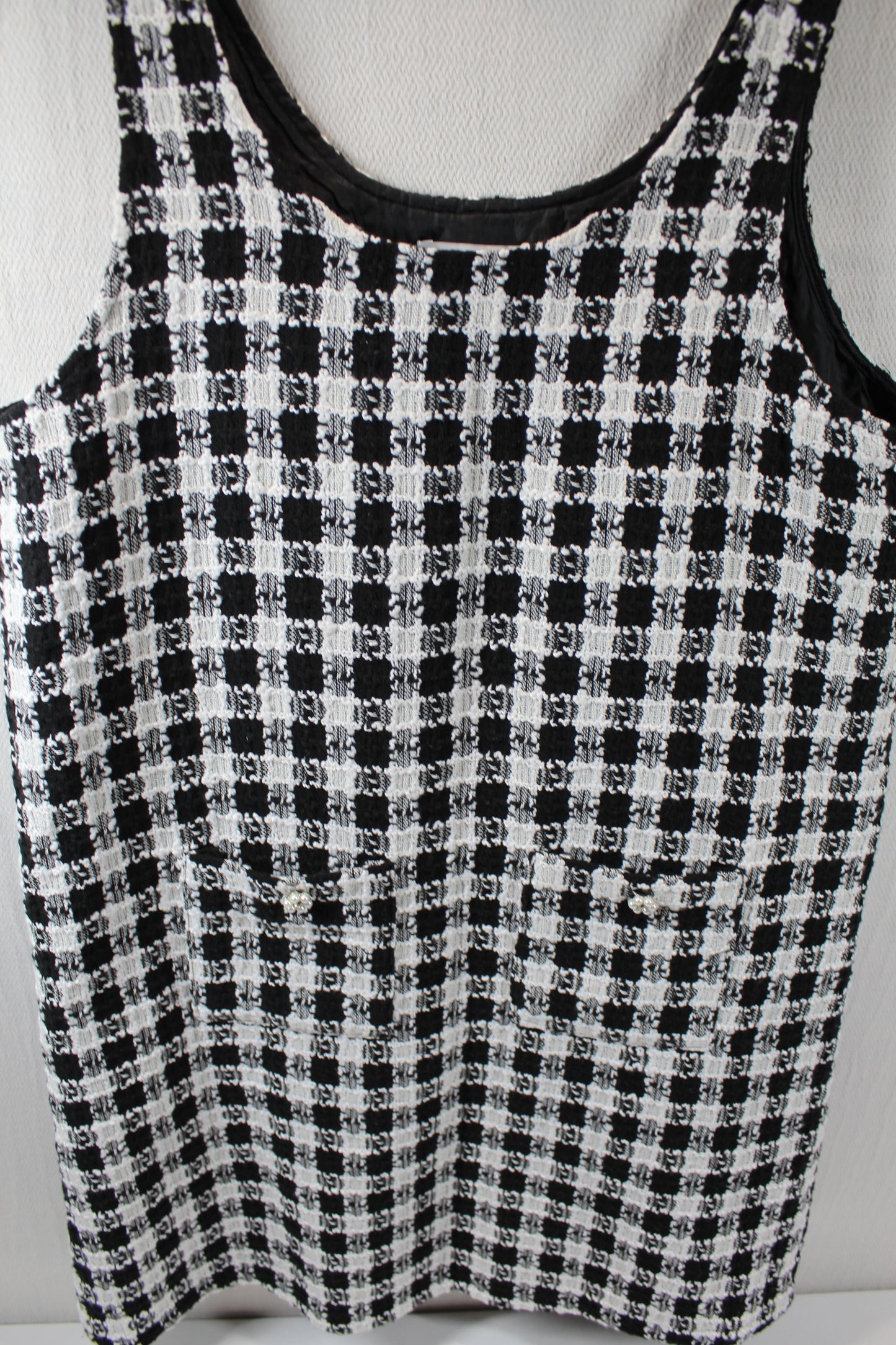 Schwarzweiß kariertes Kleid Mädchen Better Quality 158/164