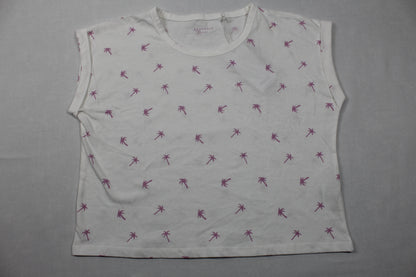 Sommerset 2 T-Shirts Uni mit Motiv kurze Bluejeans Wellenmuster Mädchen A-Ware 158/164