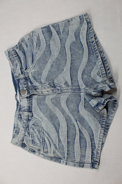 Sommerset 2 T-Shirts Uni mit Motiv kurze Bluejeans Wellenmuster Mädchen A-Ware 158/164