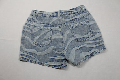 Sommerset 2 T-Shirts Uni mit Motiv kurze Bluejeans Wellenmuster Mädchen A-Ware 158/164