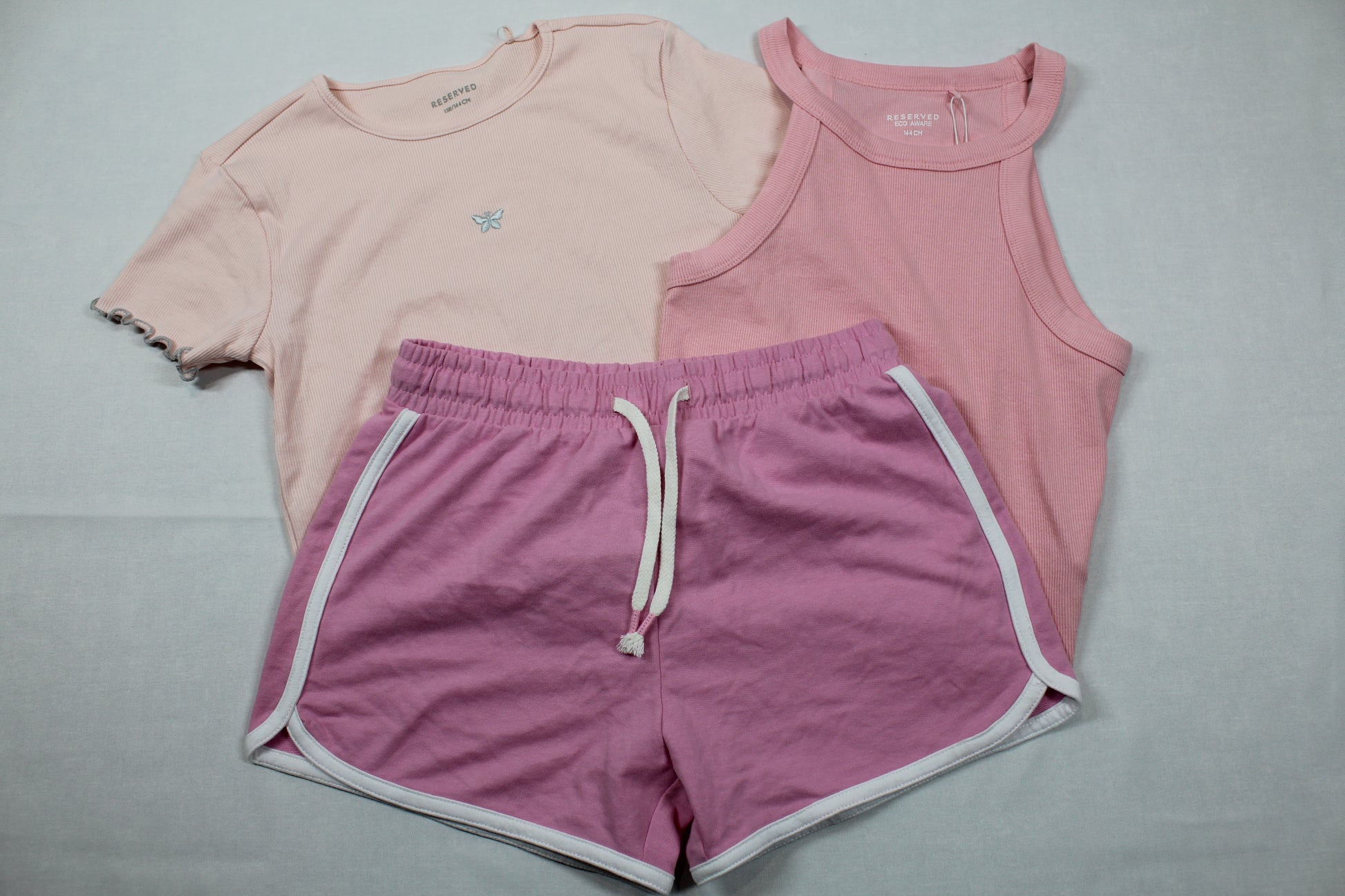 Sommerset 2 T-Shirts Uni rosa pink kurze pinke Short Mädchen A-Ware Better Quality 158/164