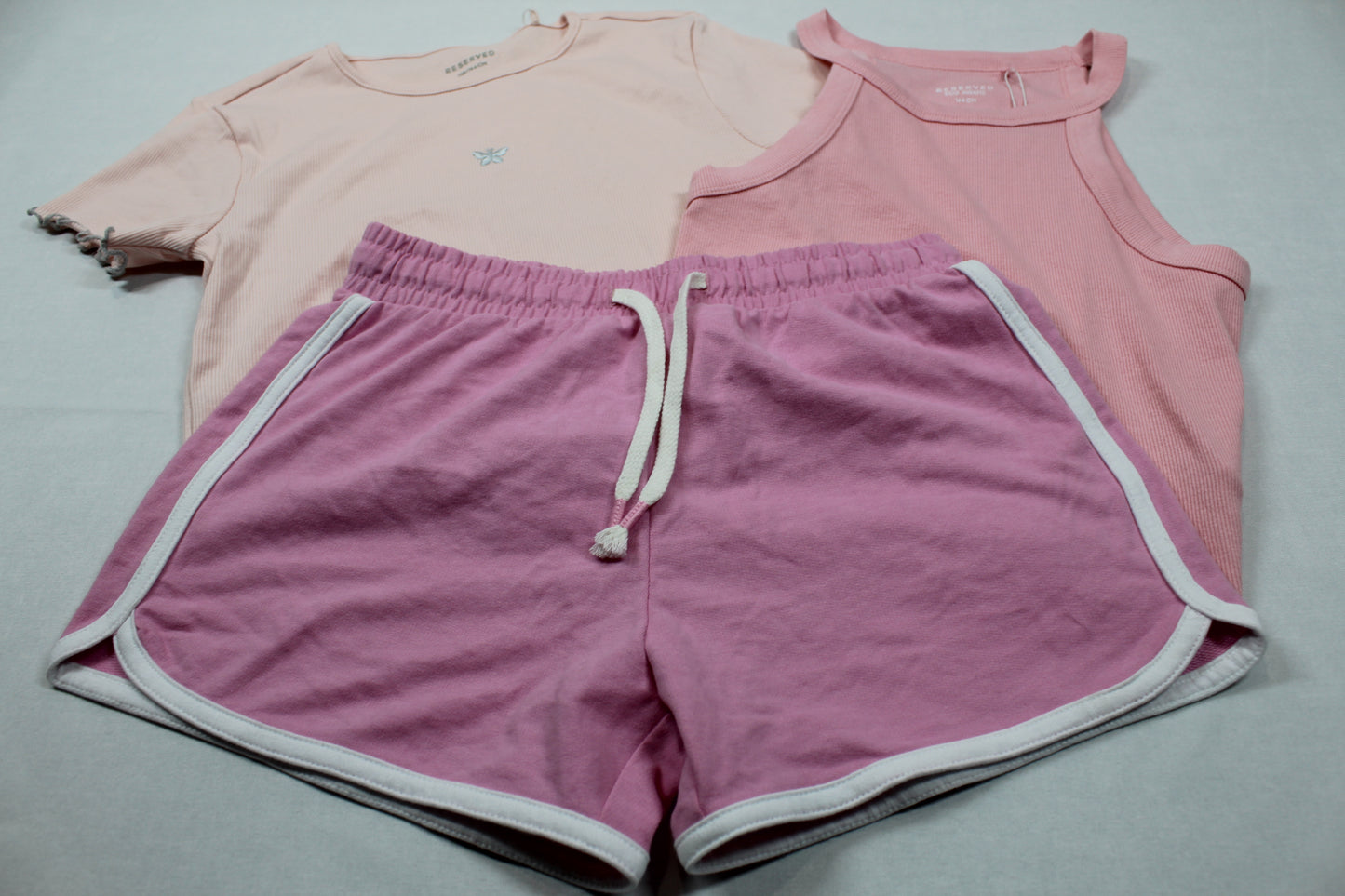 Sommerset 2 T-Shirts Uni rosa pink kurze pinke Short Mädchen A-Ware Better Quality 158/164