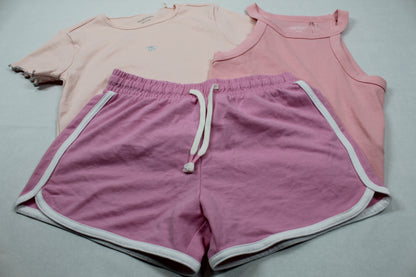 Sommerset 2 T-Shirts Uni rosa pink kurze pinke Short Mädchen A-Ware Better Quality 158/164