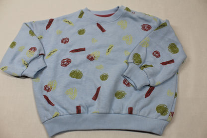 Set blauer Pullover Strickweste beige braune Korthose Jungs A-Ware 74/80