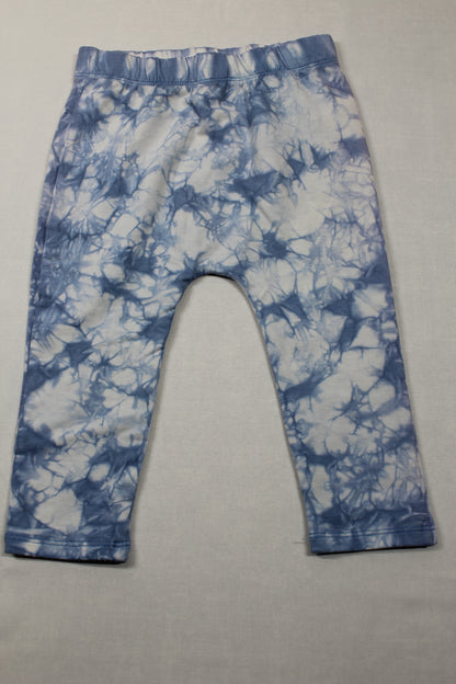 Set Leggins dunkel- rosa Leggins weiß - blau Muster Mädchen Kids Sommer A- Ware 74/80