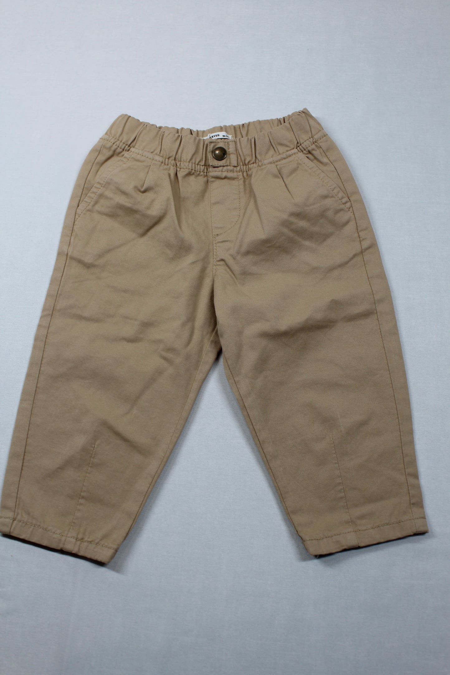 Set leichter dunkelblauer Pullover beige Hose Jungs Sommer Kids A-Ware 80/86