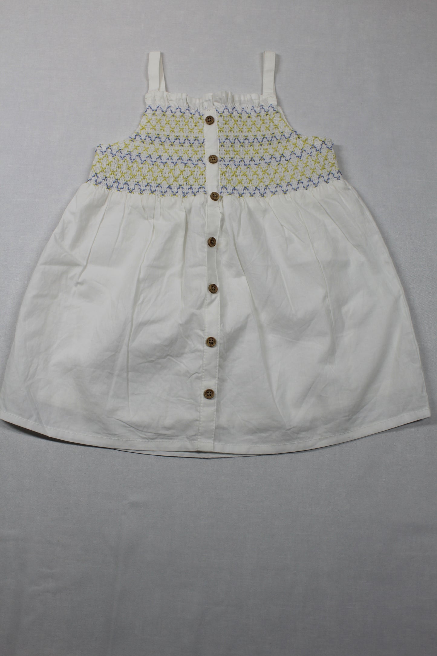 Set leichte Sommerkleider grün weiß Mädchen A-Ware Sommer Kids 80/86