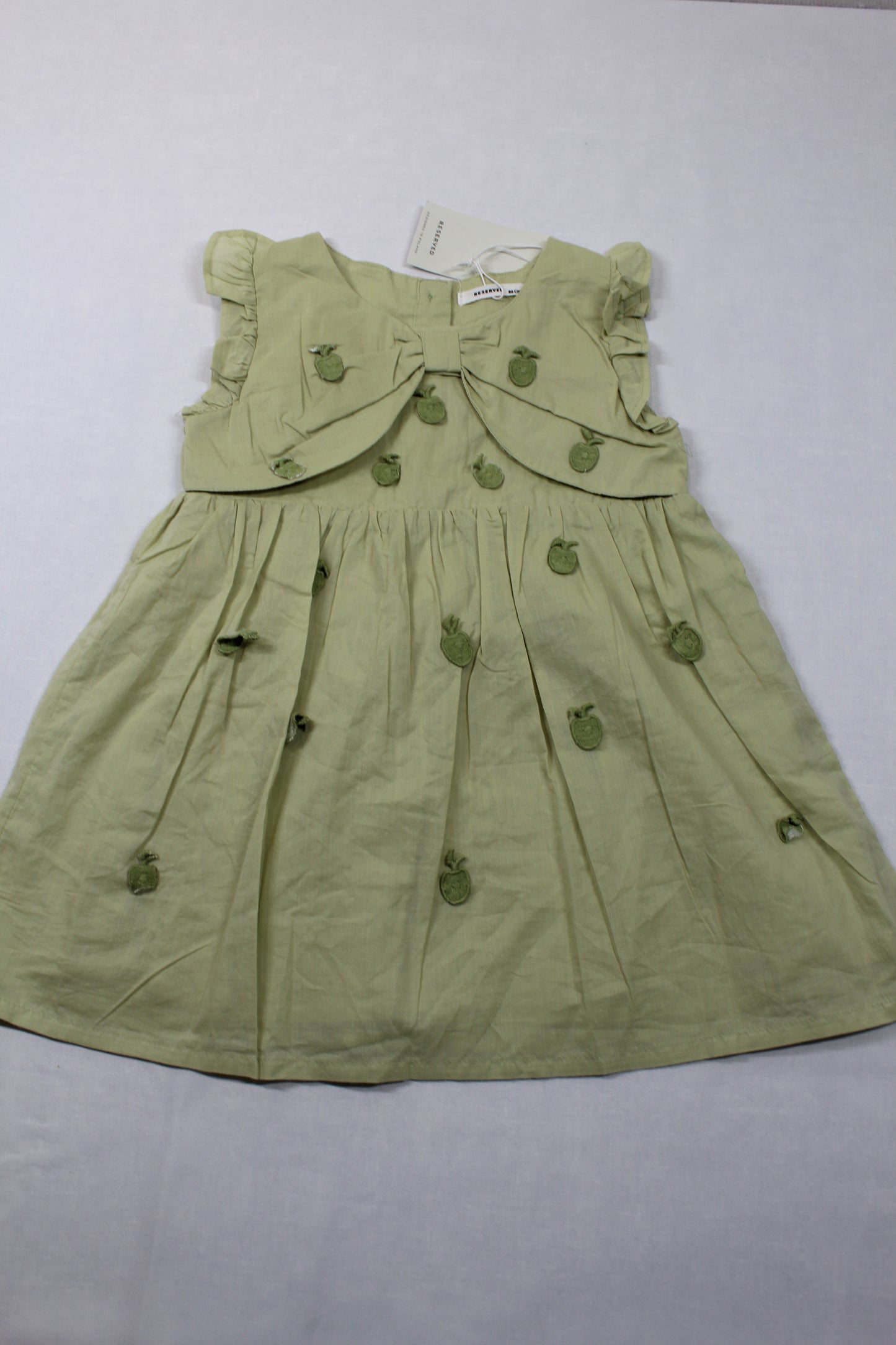 Set leichte Sommerkleider grün weiß Mädchen A-Ware Sommer Kids 80/86