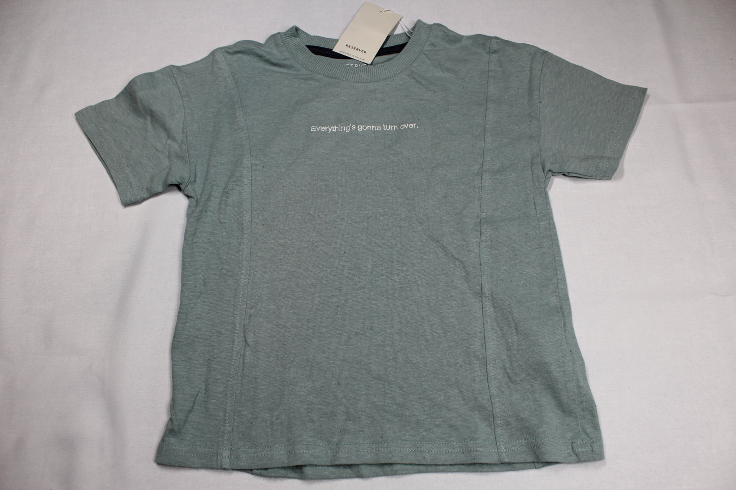 grünes T-Shirt Jungs A-Ware leichte Sommerware 110/116