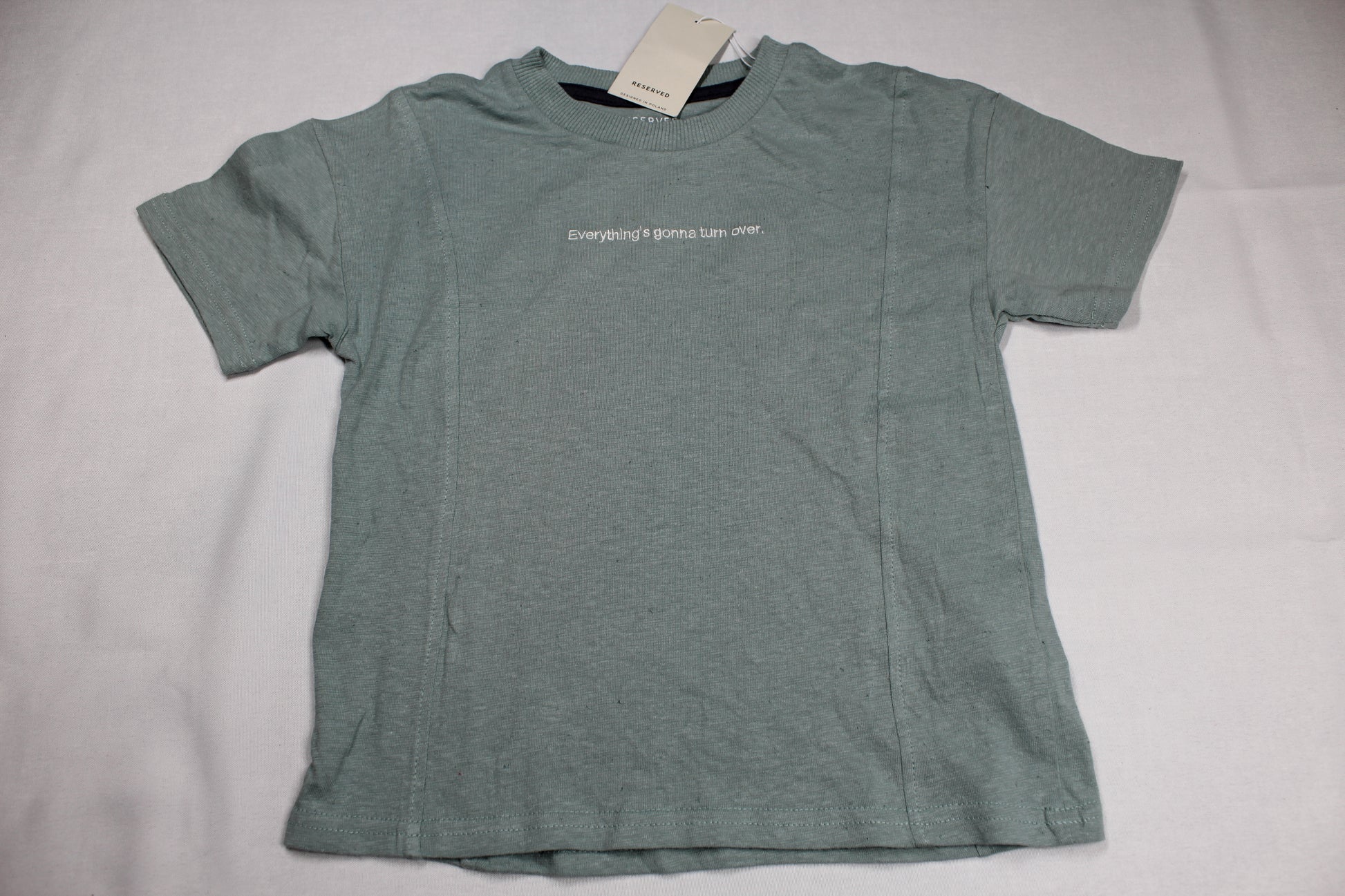 grünes T-Shirt Jungs A-Ware leichte Sommerware 110/116