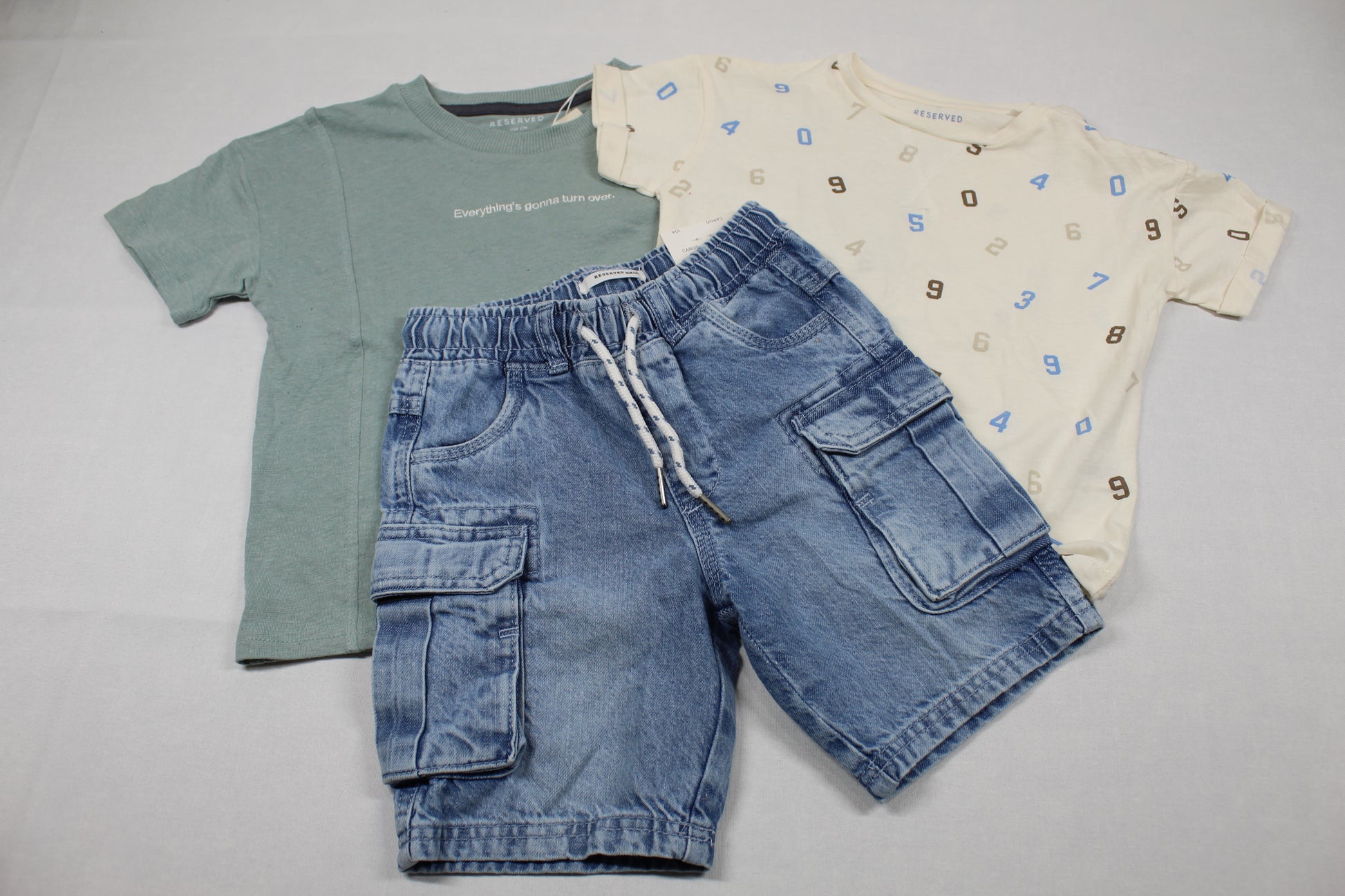 Set 2 T-Shirts kurze Bluejeans Sommerware A-Ware Jungs 98/104