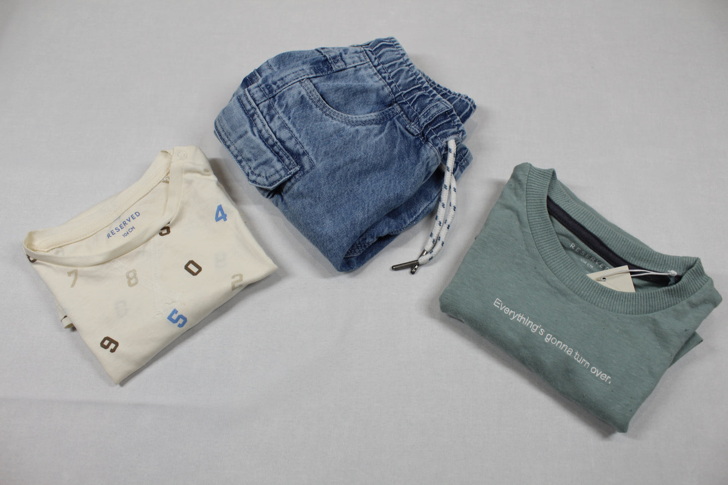 Set 2 T-Shirts kurze Bluejeans Sommerware A-Ware Jungs 98/104
