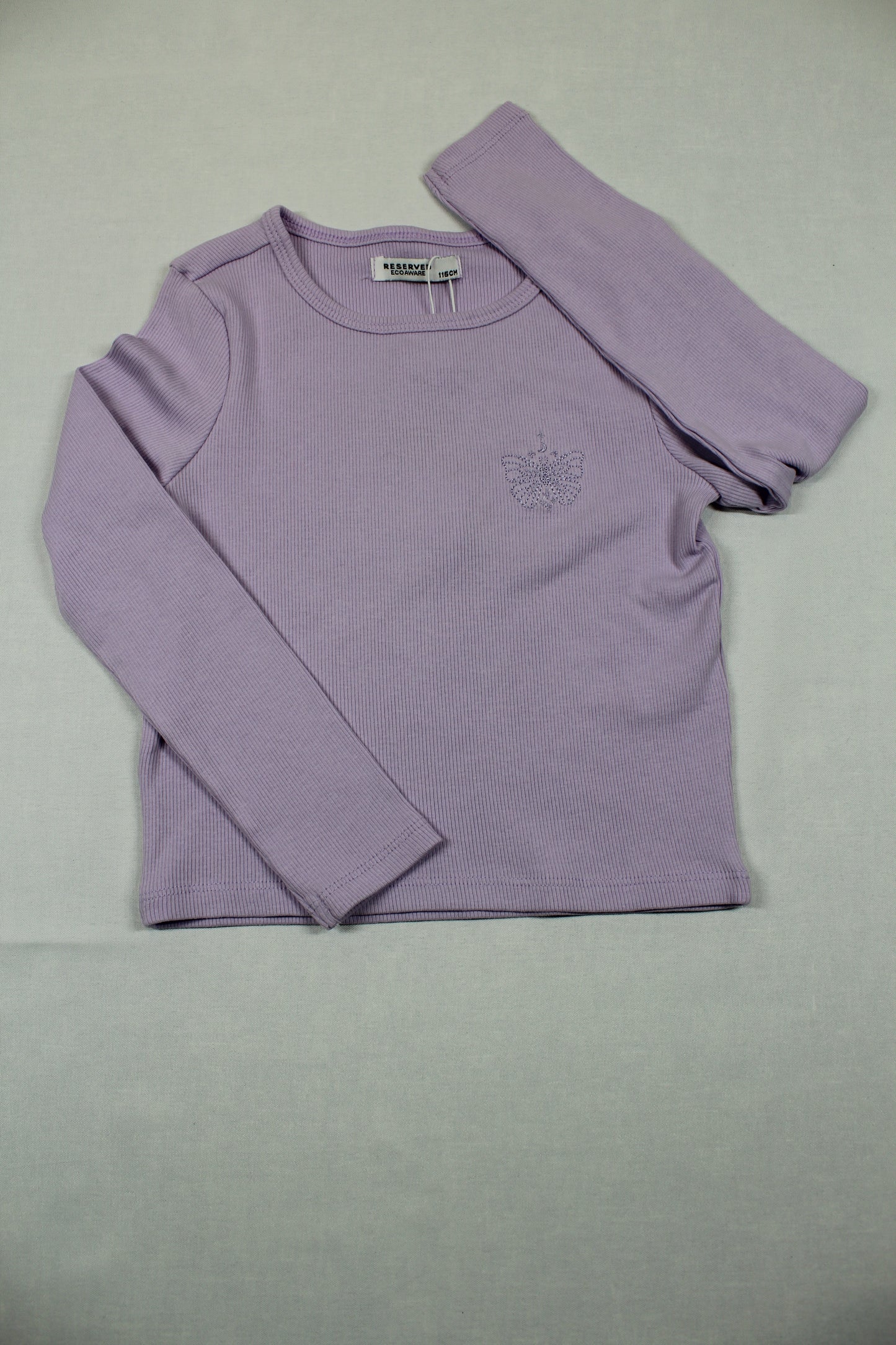 Set lila Langarmshirt grünes T-Shirt Motiv Mädchen Sommerware 110/116