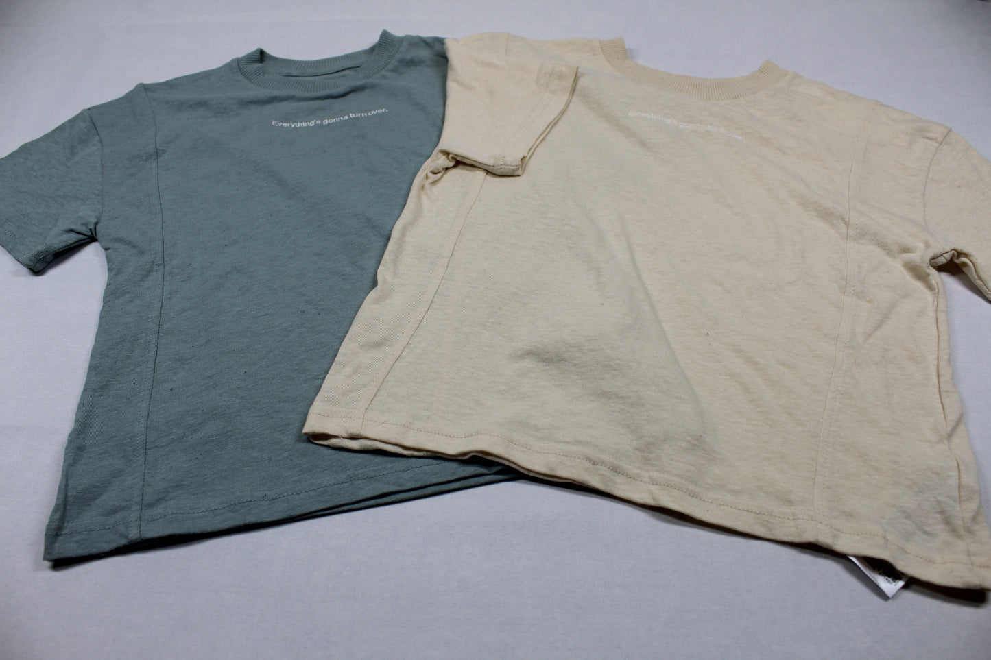 Set T-Shirt Uni beige grün Jungs Sommerware Kids 110/116