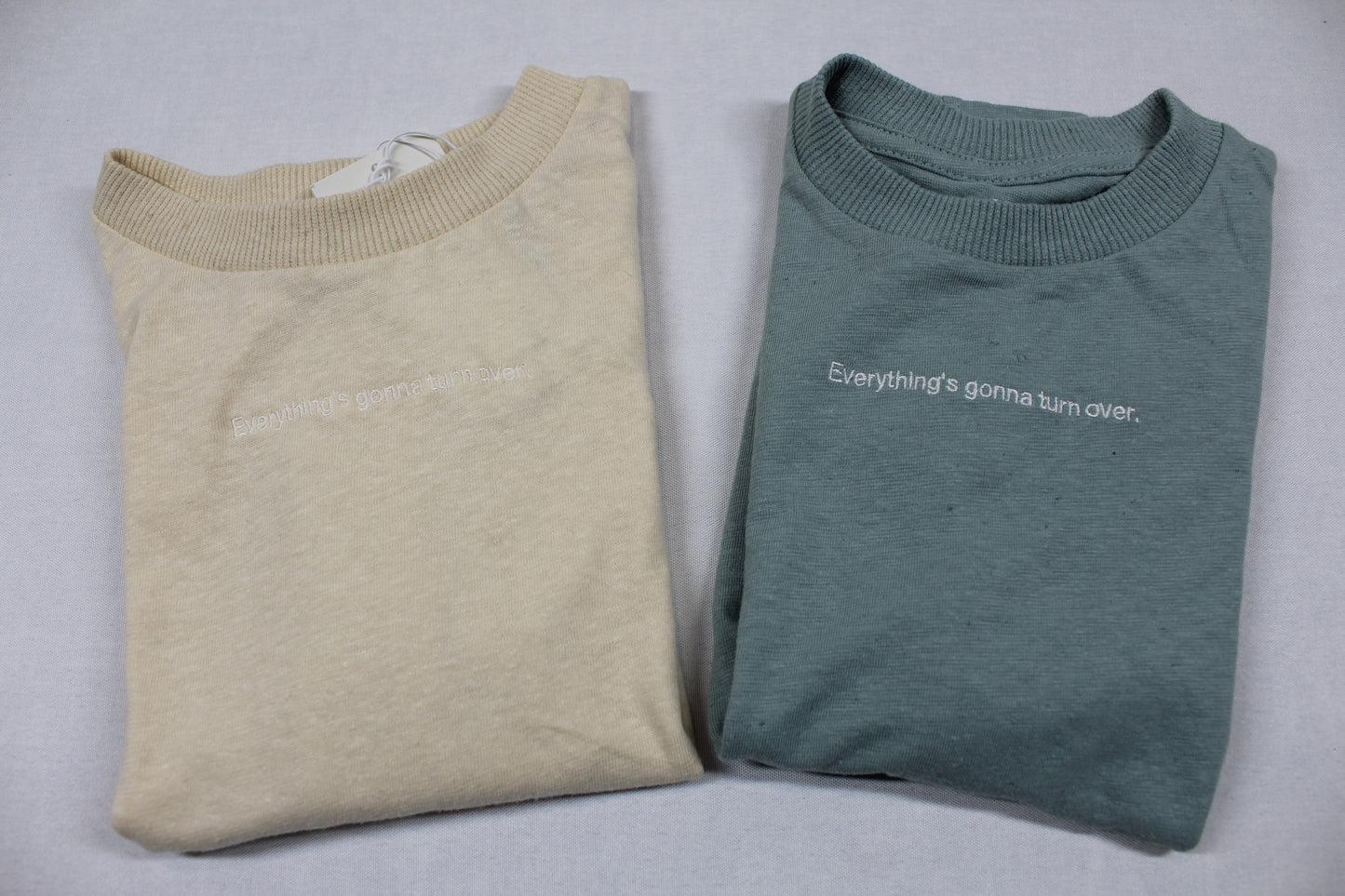 Set T-Shirt Uni beige grün Jungs Sommerware Kids 110/116