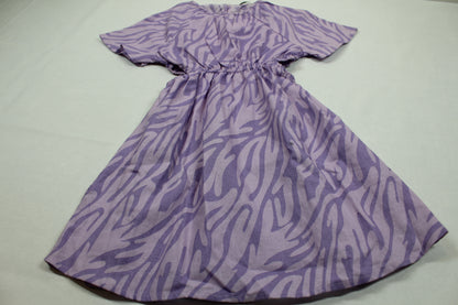 leichtes Sommerkleid lila gestreift  Mädchen 110/116