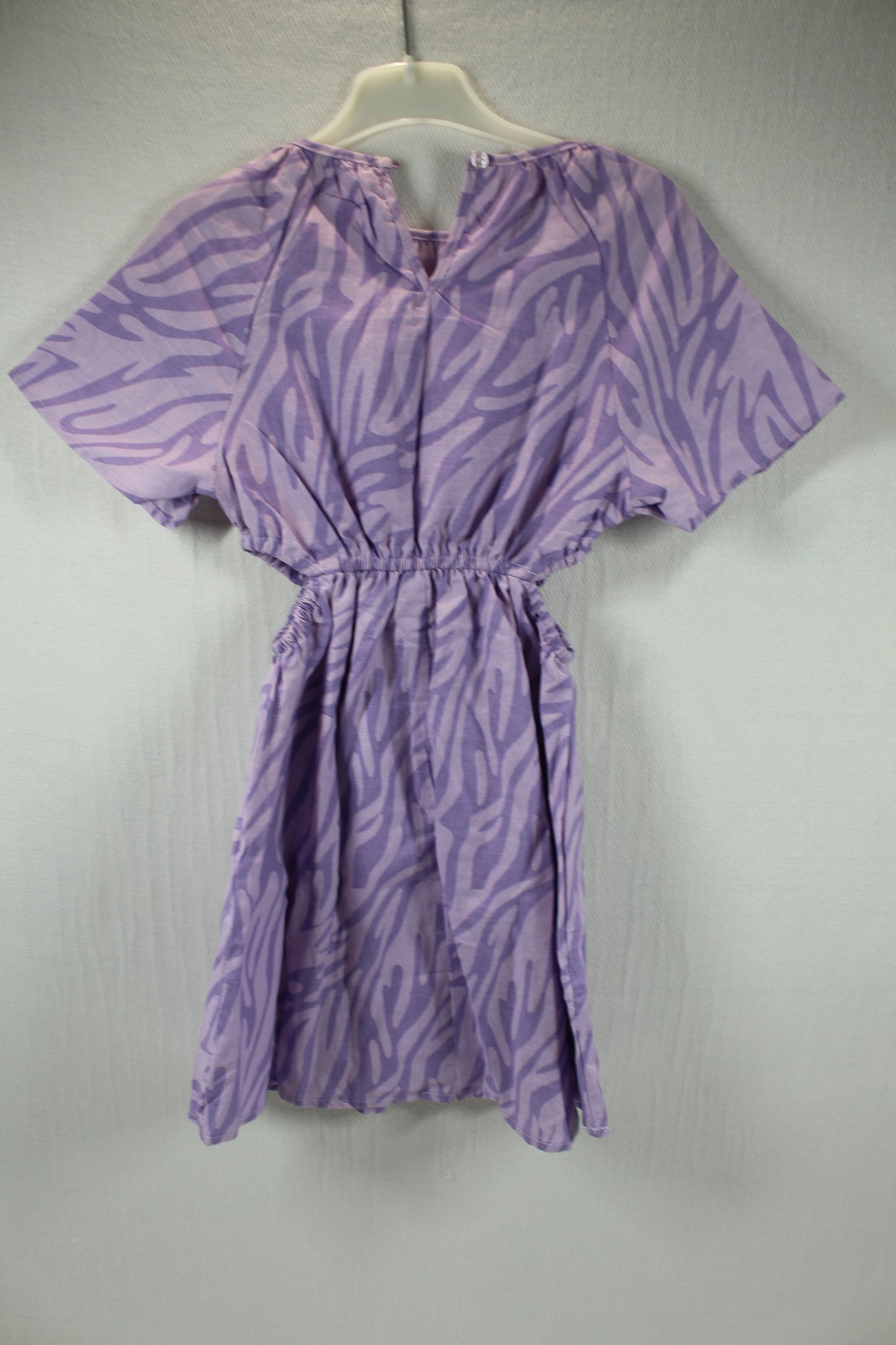 leichtes Sommerkleid lila gestreift  Mädchen 110/116