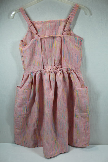 Set leichtes Sommerkleid bunt lila Oberteil ohne Arme Mädchen Sommerware A-Ware 158/164