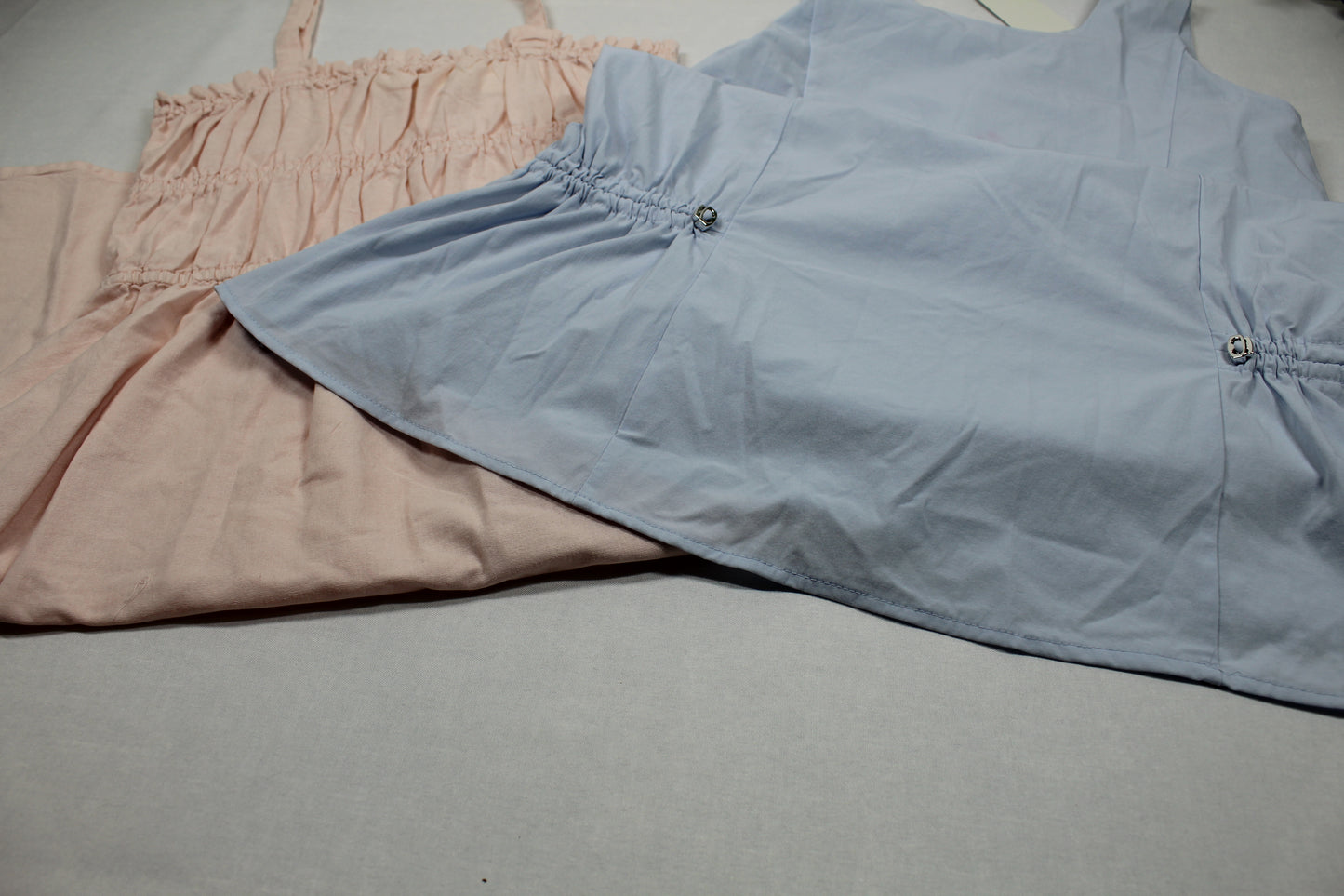 Set Sommerkleider Uni blau rosa Mädchen Sommerware A-Ware 158/164