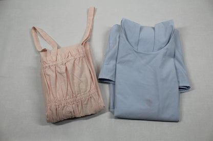 Set Sommerkleider Uni blau rosa Mädchen Sommerware A-Ware 158/164
