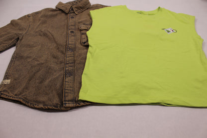Set T-Shirt Jeanshemd Jungs 122/128