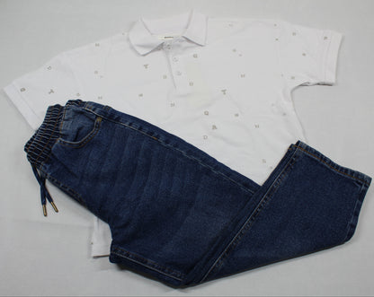 Set Bluejeans Poloshirt Jungs 122/128