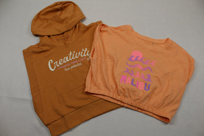 Set T-Shirt Kapuze Mädchen 122/128