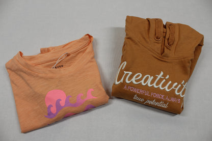 Set T-Shirt Kapuze Mädchen 122/128