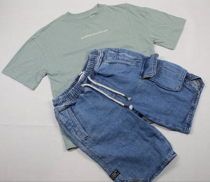 Set Bluejeans kurz T-Shirt Jungs 134/140
