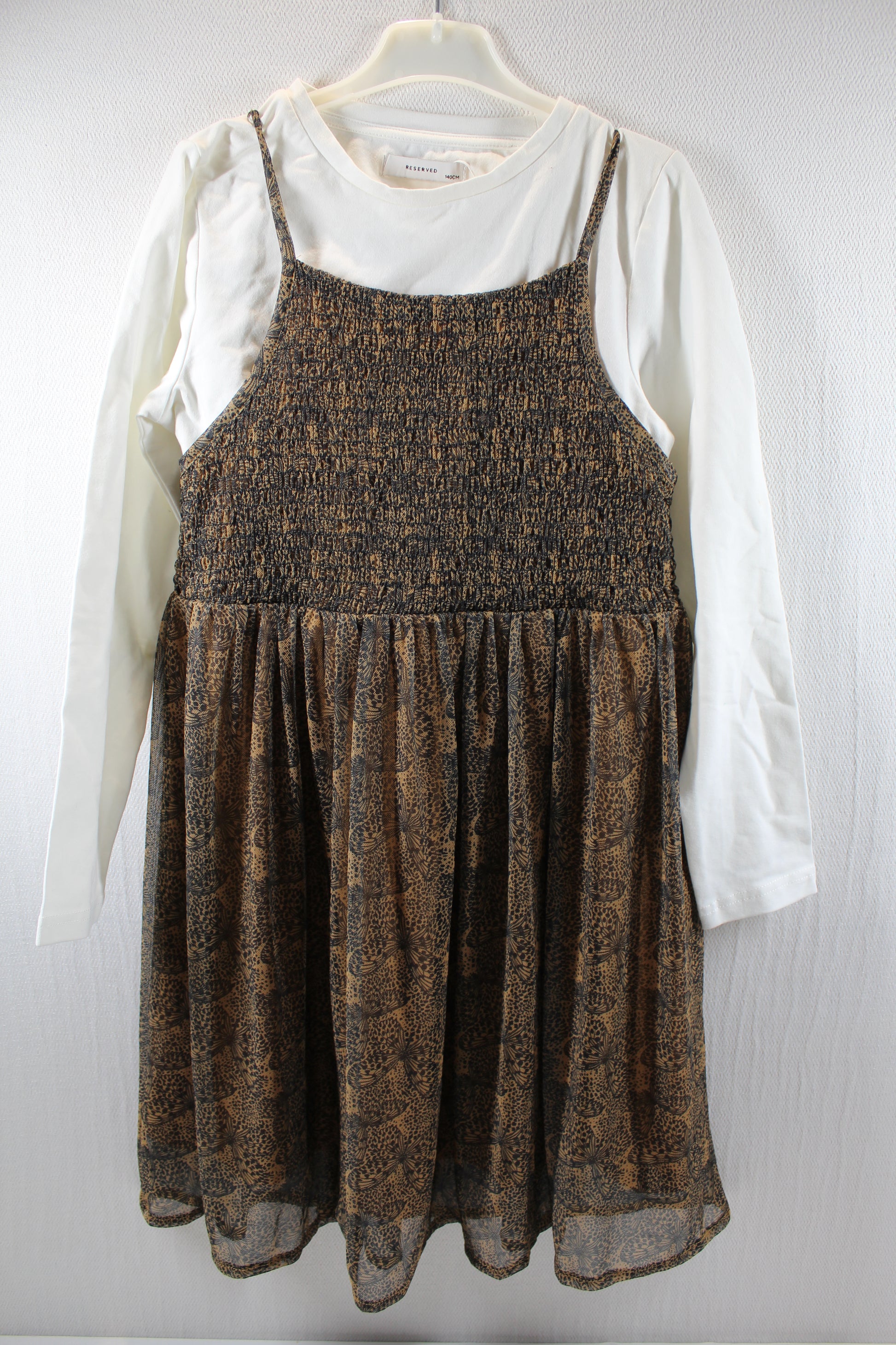 Kombi Sommerkleid Langarmshirt Mädchen 134/140