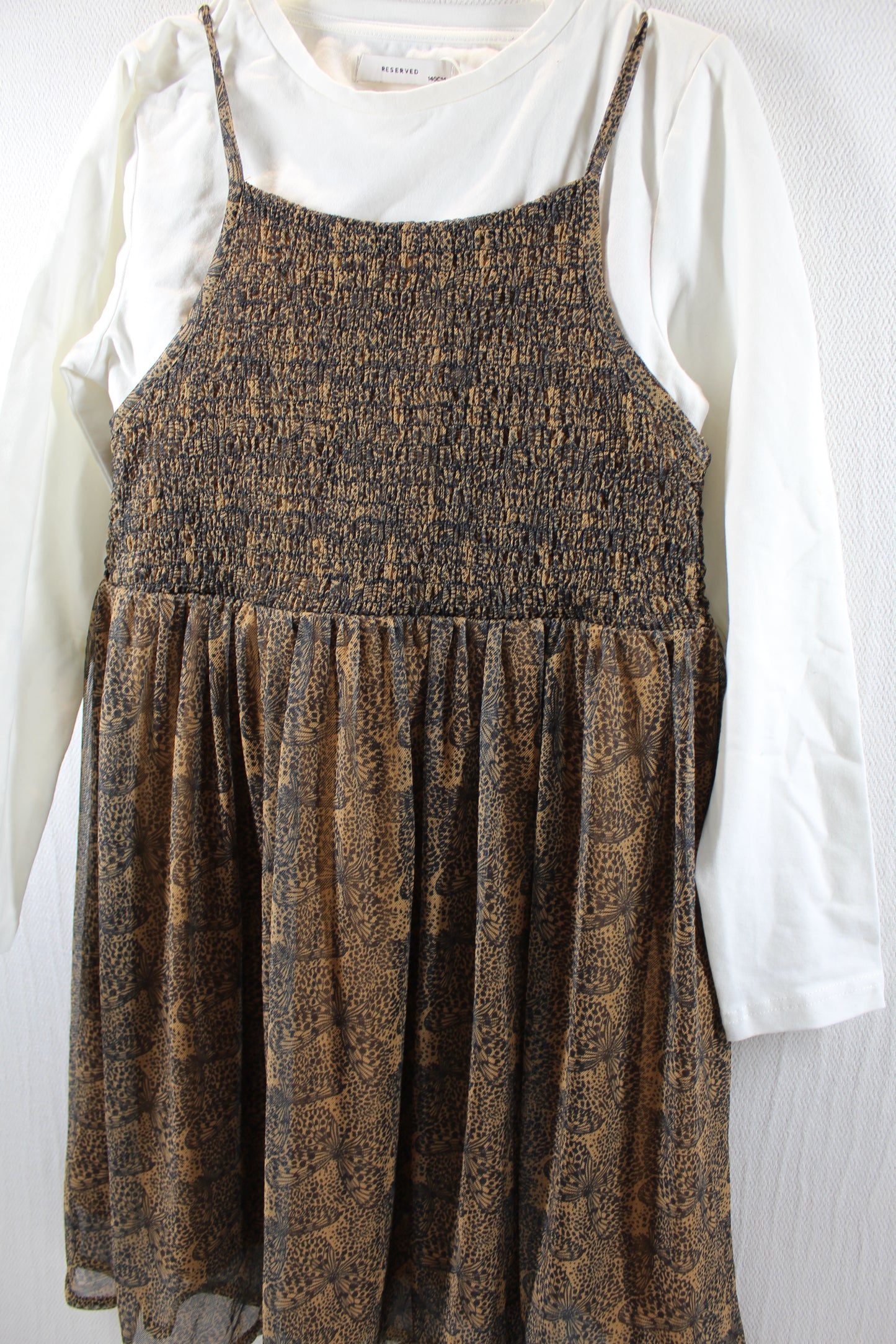 Kombi Sommerkleid Langarmshirt Mädchen 134/140