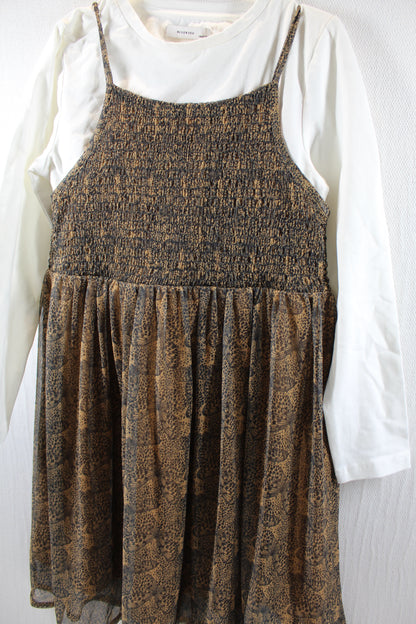 Kombi Sommerkleid Langarmshirt Mädchen 134/140