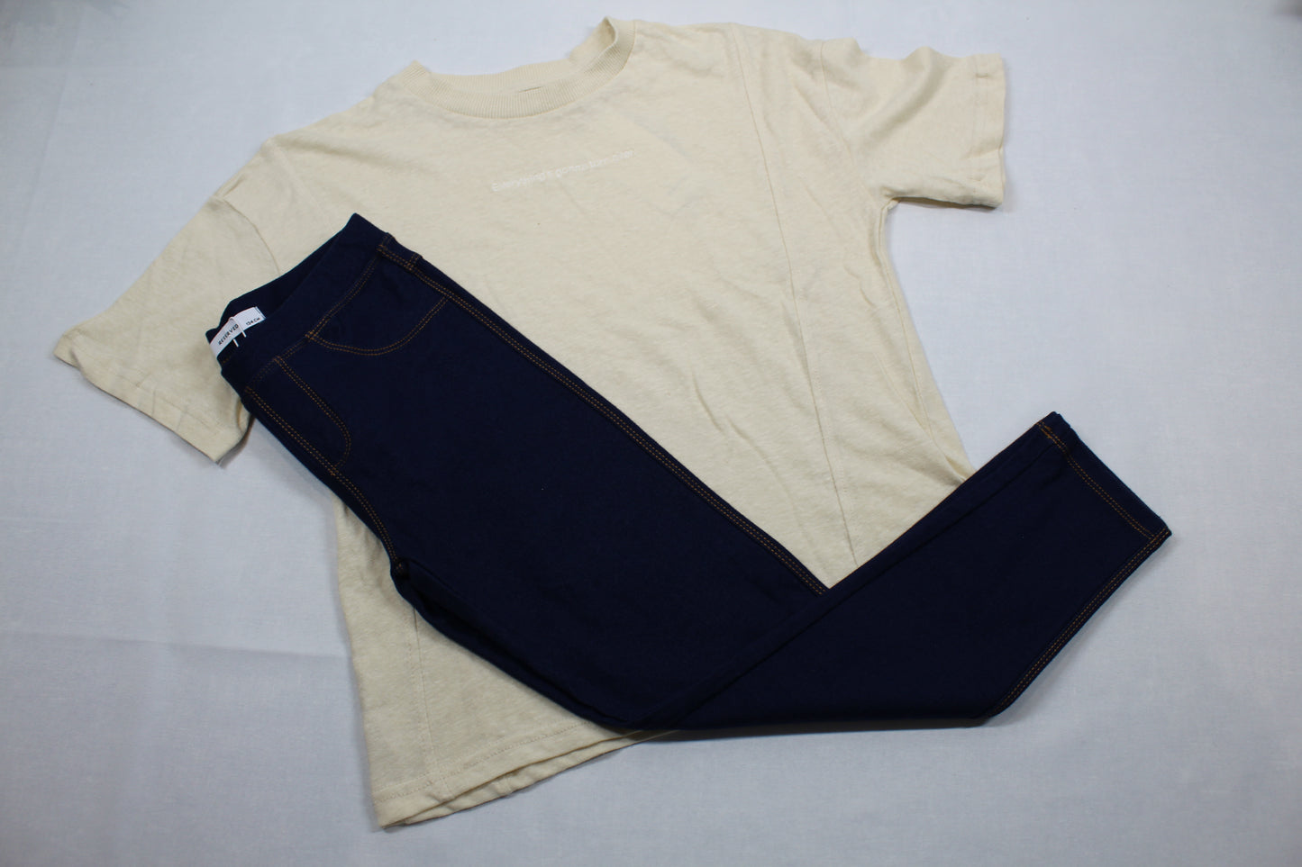Set leichte Leggins T-Shirt Mädchen 134/140