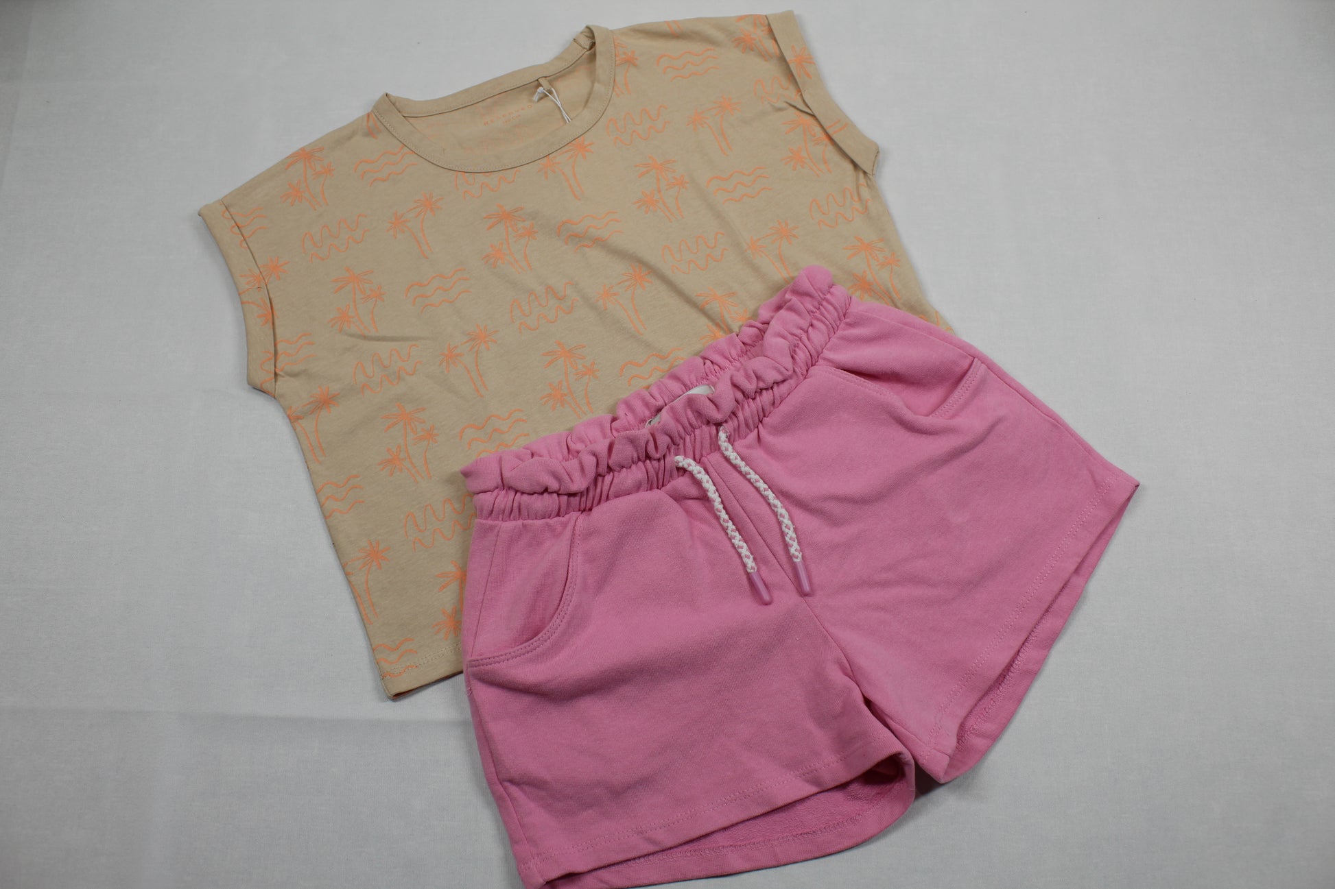 Set kurze Short T-Shirt Mädchen 134/140