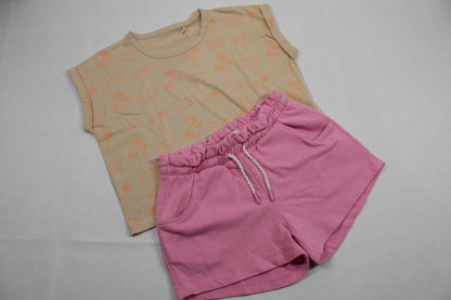 Set kurze Short T-Shirt Mädchen 134/140
