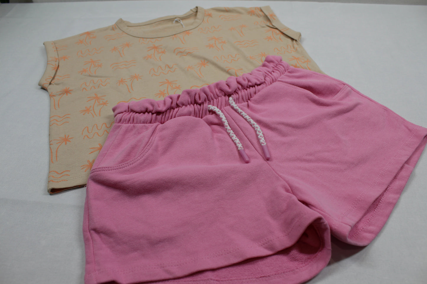 Set kurze Short T-Shirt Mädchen 134/140