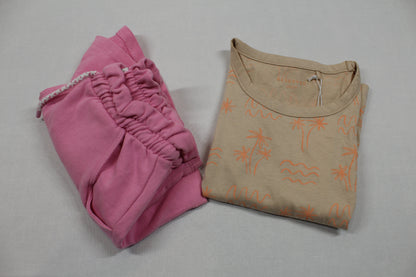 Set kurze Short T-Shirt Mädchen 134/140