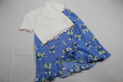 Set Blumenrock T-Shirt Mädchen 134/140